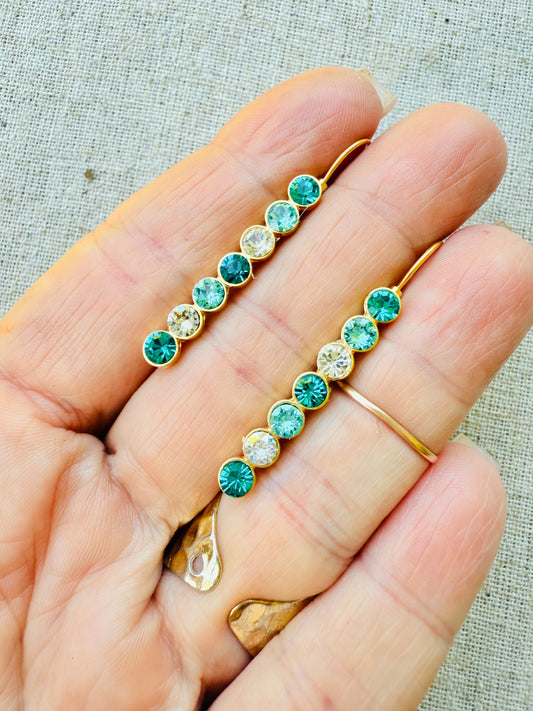 Lilly Crystal Bar Earrings