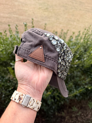 Jennifer Crystal Embellished Fashion Baseball Hat - Shabby To Chic Jewelry