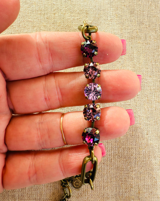 Plum • Crystal Link Bracelet