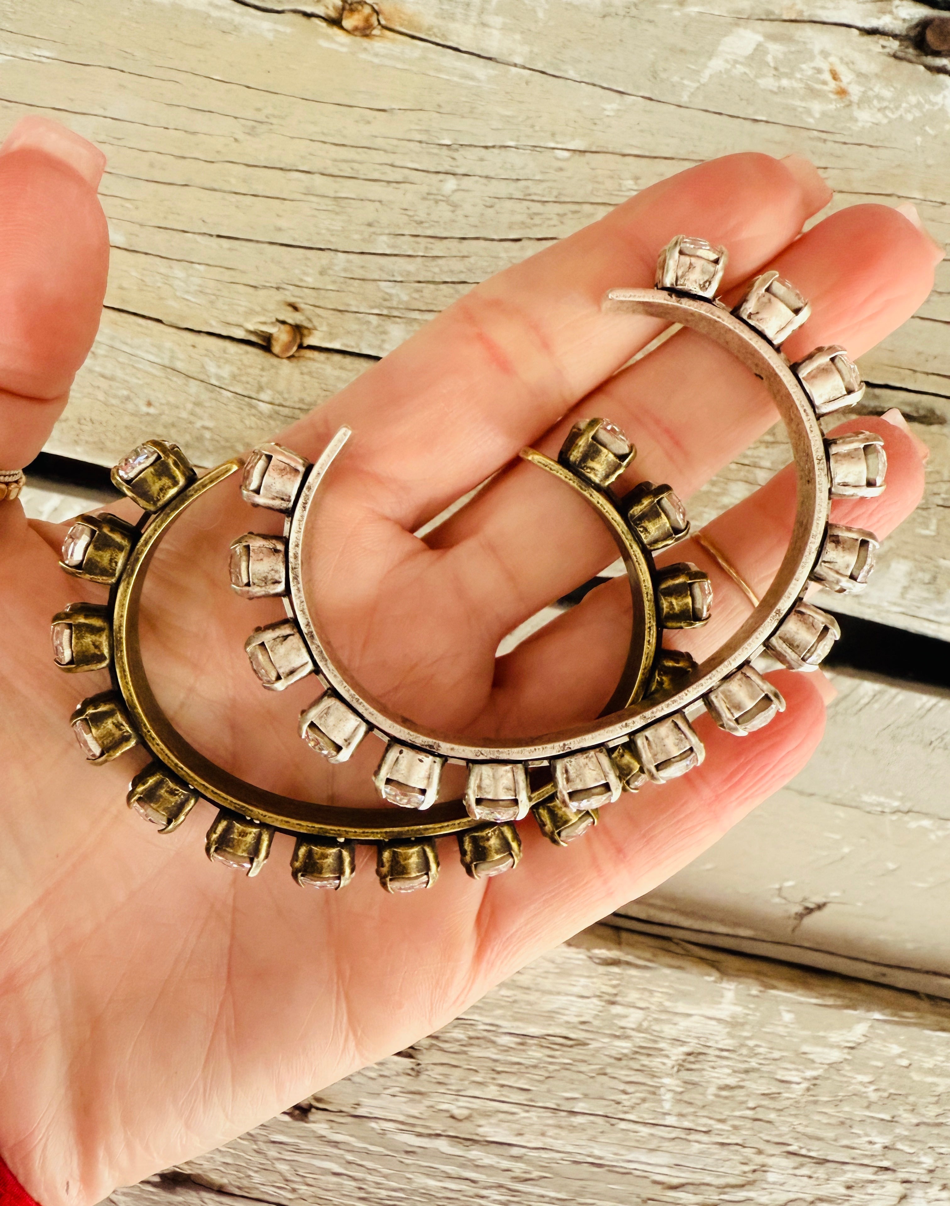 Hailey Cuff Crystal Bracelet - Shabby To Chic Jewelry