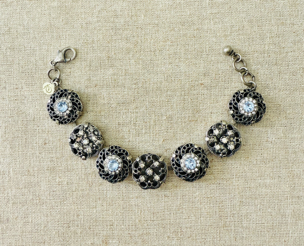 Emmaline Filigree Crystal Bracelet - Shabby To Chic Jewelry