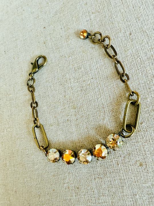 Harvest Gold • Crystal Link Bracelet