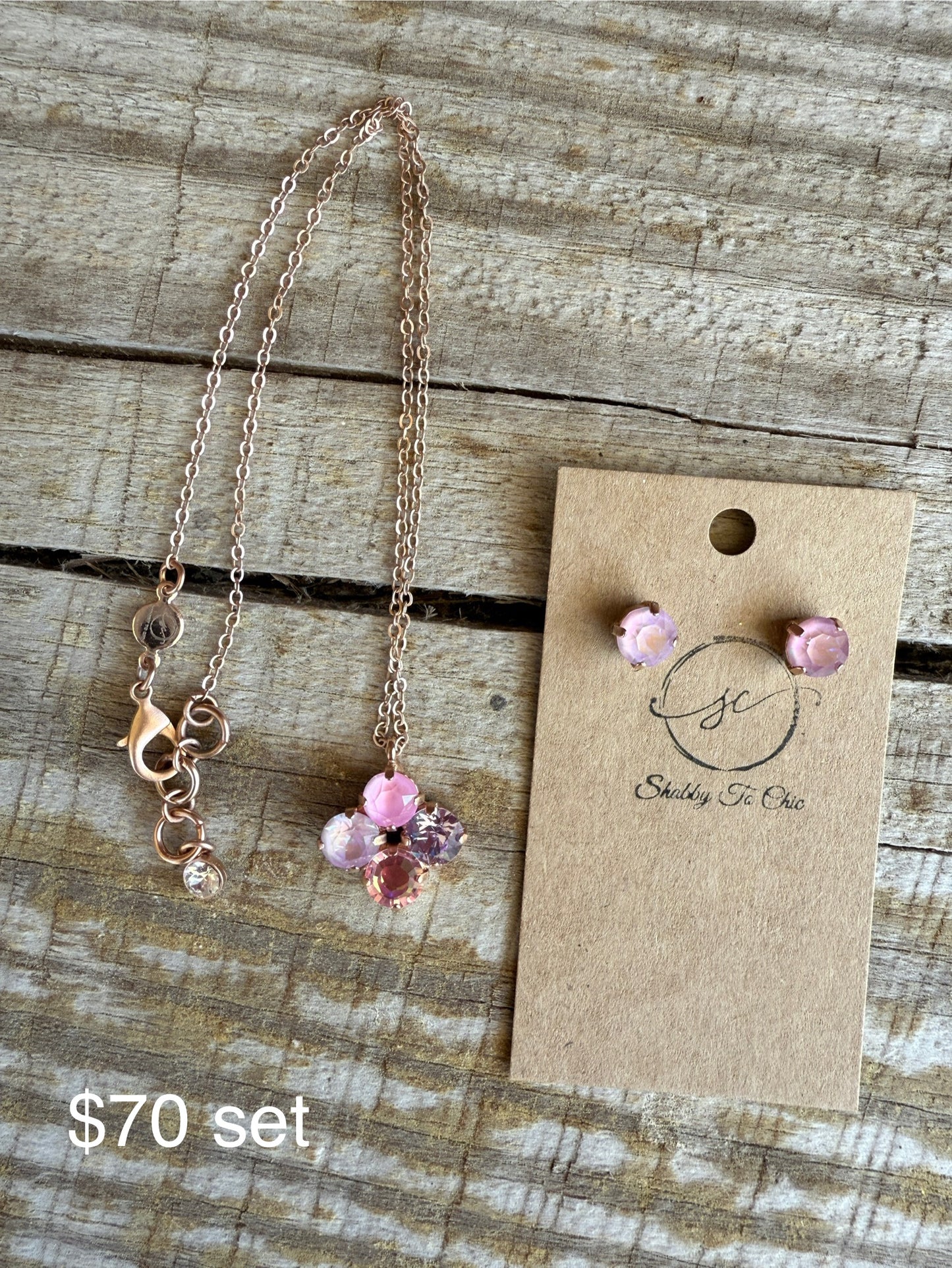 Melissa Clover Crystal Pendant Necklace