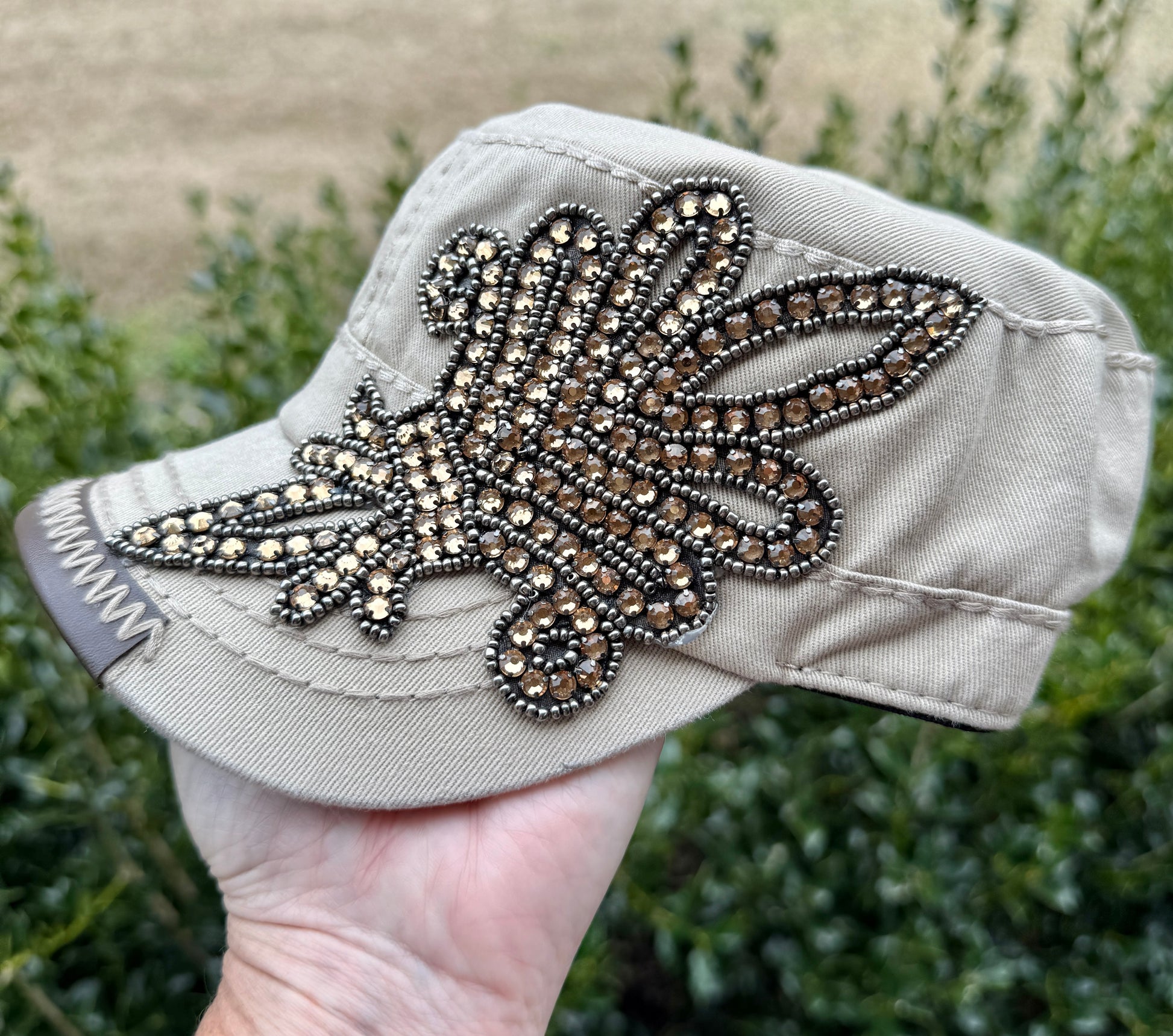 Allison Crystal Bling Baseball Fashion Cap - Shabby To Chic Jewelry