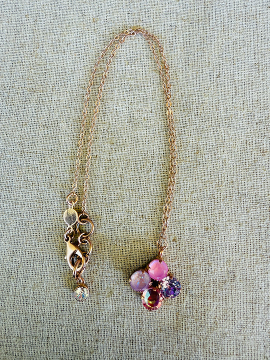 Melissa Clover Crystal Pendant Necklace