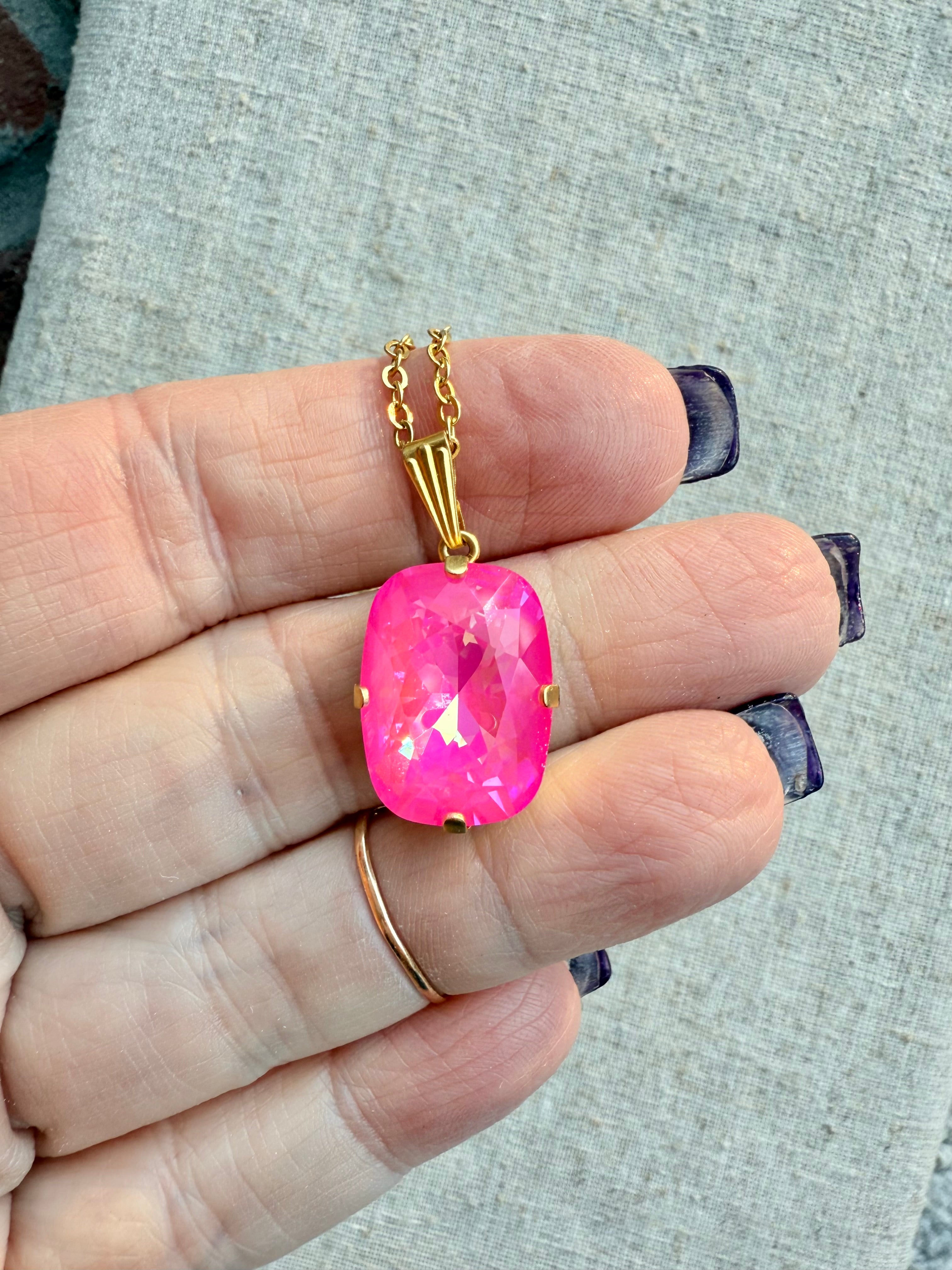 Valerie Crystal Pendant Necklace - Shabby To Chic Jewelry