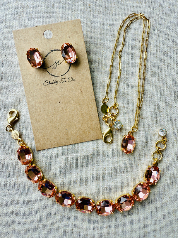 Sabrina •  Crystal Collection Bracelet • Necklace • Earrings