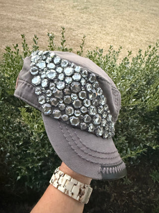 Jennifer Crystal Embellished Fashion Baseball Hat - Shabby To Chic Jewelry