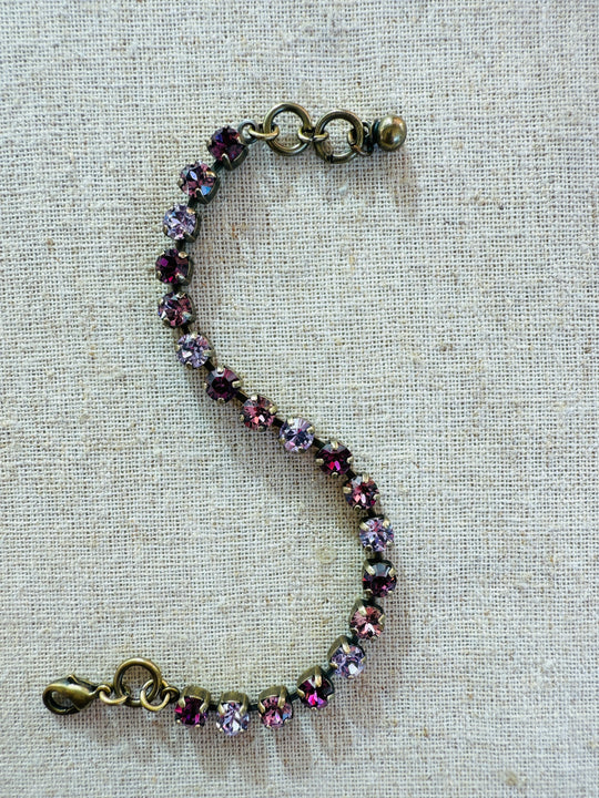 Plum • Crystal Tennis Bracelet