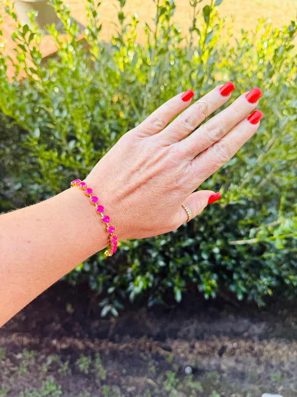 Evie Crystal Tennis Bracelet - Shabby To Chic Jewelry