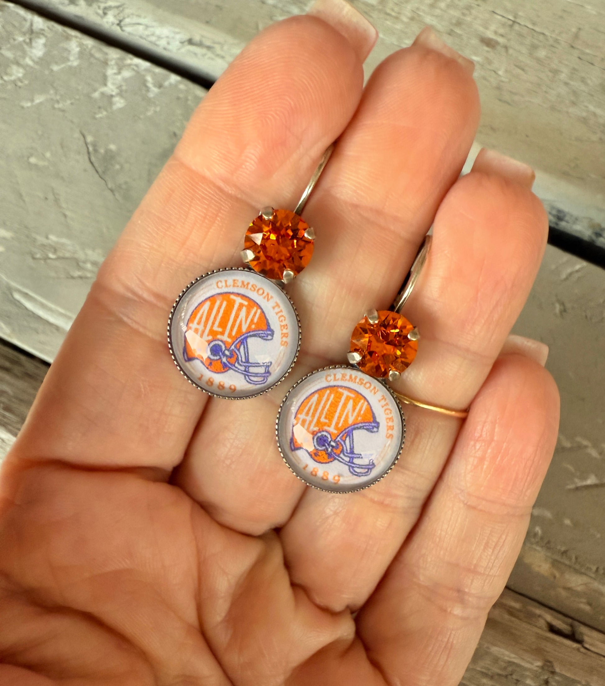 Clemson “All In” Earrings - Shabby To Chic Jewelry