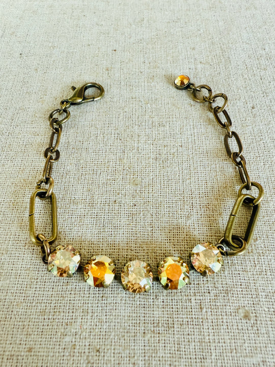 Harvest Gold • Crystal Link Bracelet