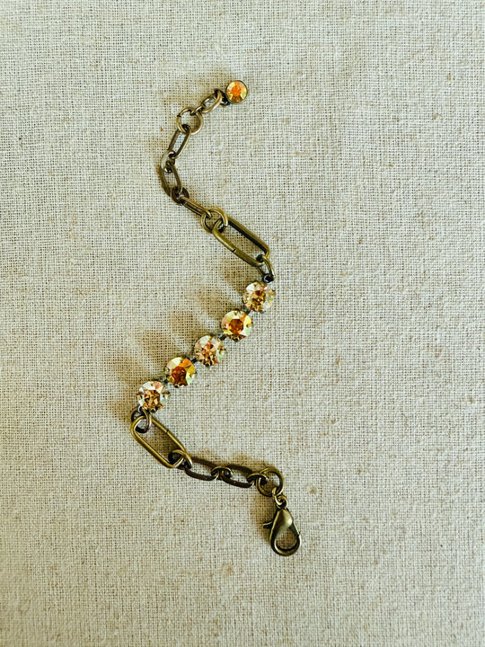 Harvest Gold • Crystal Link Bracelet