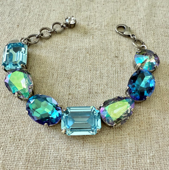 Zarina Blue Crystal Bracelet - Shabby To Chic Jewelry