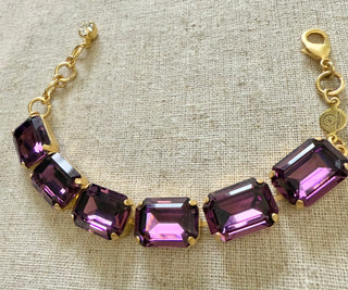 Elizabeth Octagon Cut Crystal Bracelet - Shabby To Chic Jewelry