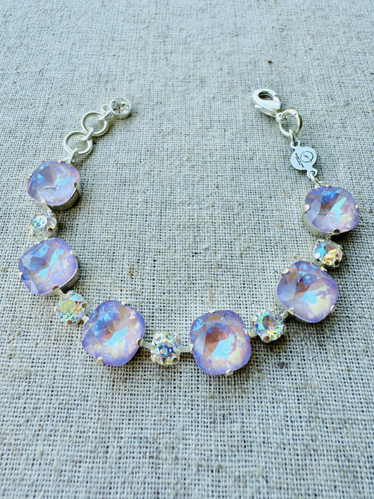 Gina Lilac Crystal Tennis Bracelet