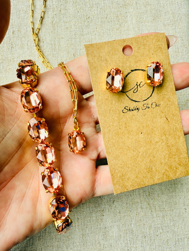 Sabrina •  Crystal Collection Bracelet • Necklace • Earrings
