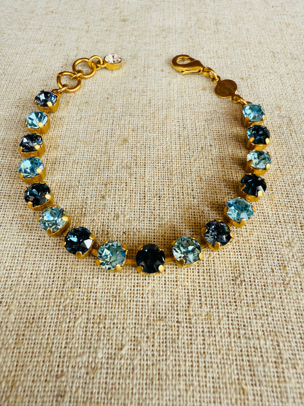 Nora Navy Blue Crystal Tennis Bracelet