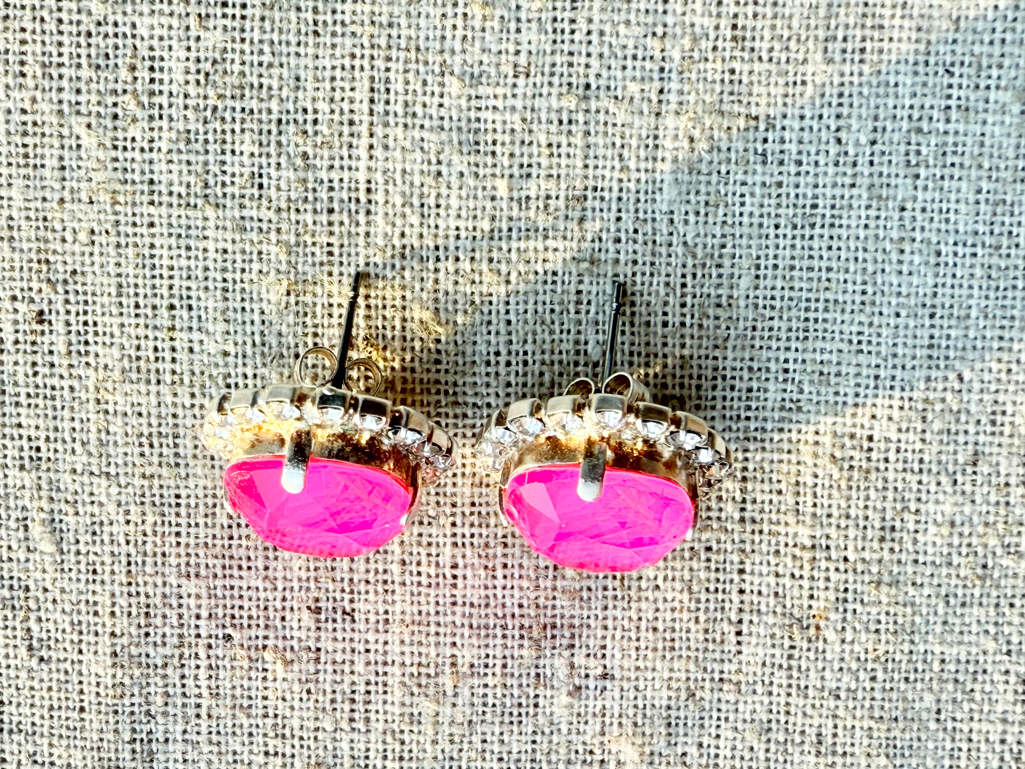 Belle Square Cut Crystal Halo Framed Earrings - Shabby To Chic Jewelry