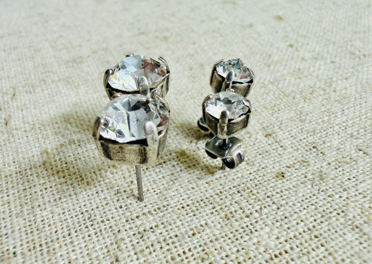 Jackie Crystal Stud Earrings - 8mm