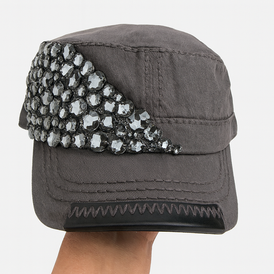 Jennifer Crystal Embellished Fashion Baseball Hat
