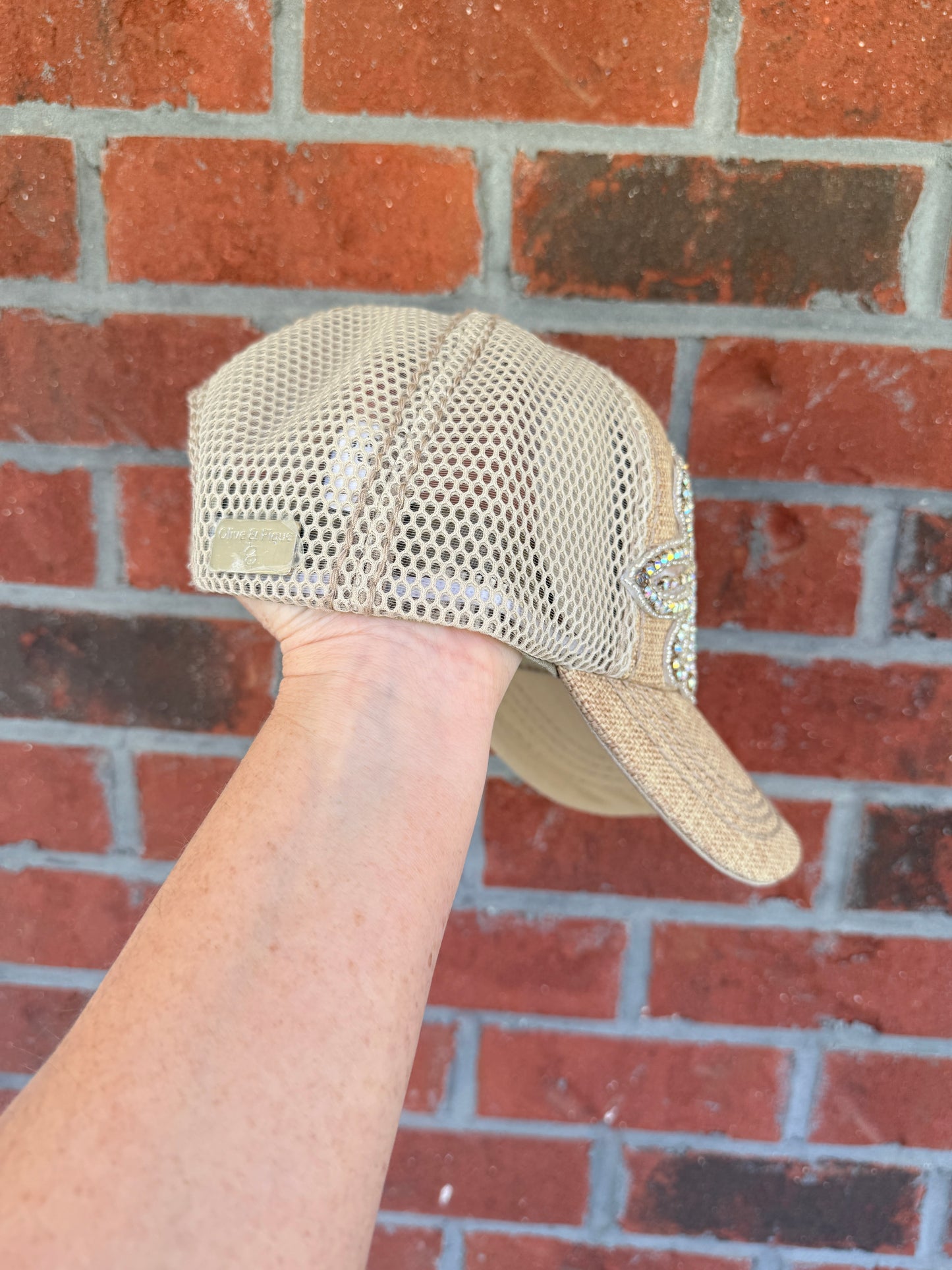 Iris Crystal Embellished Fashion Baseball Hat