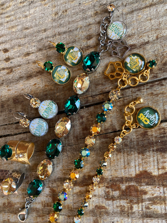 Conway Tiger Oval Cut Crystal Bracelet