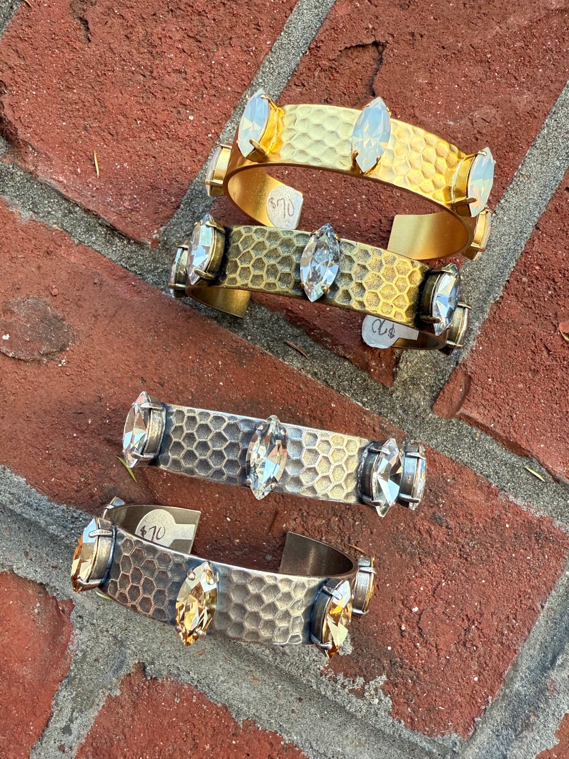 Addison Antique Gold Cuff Bracelet - Shabby To Chic Jewelry