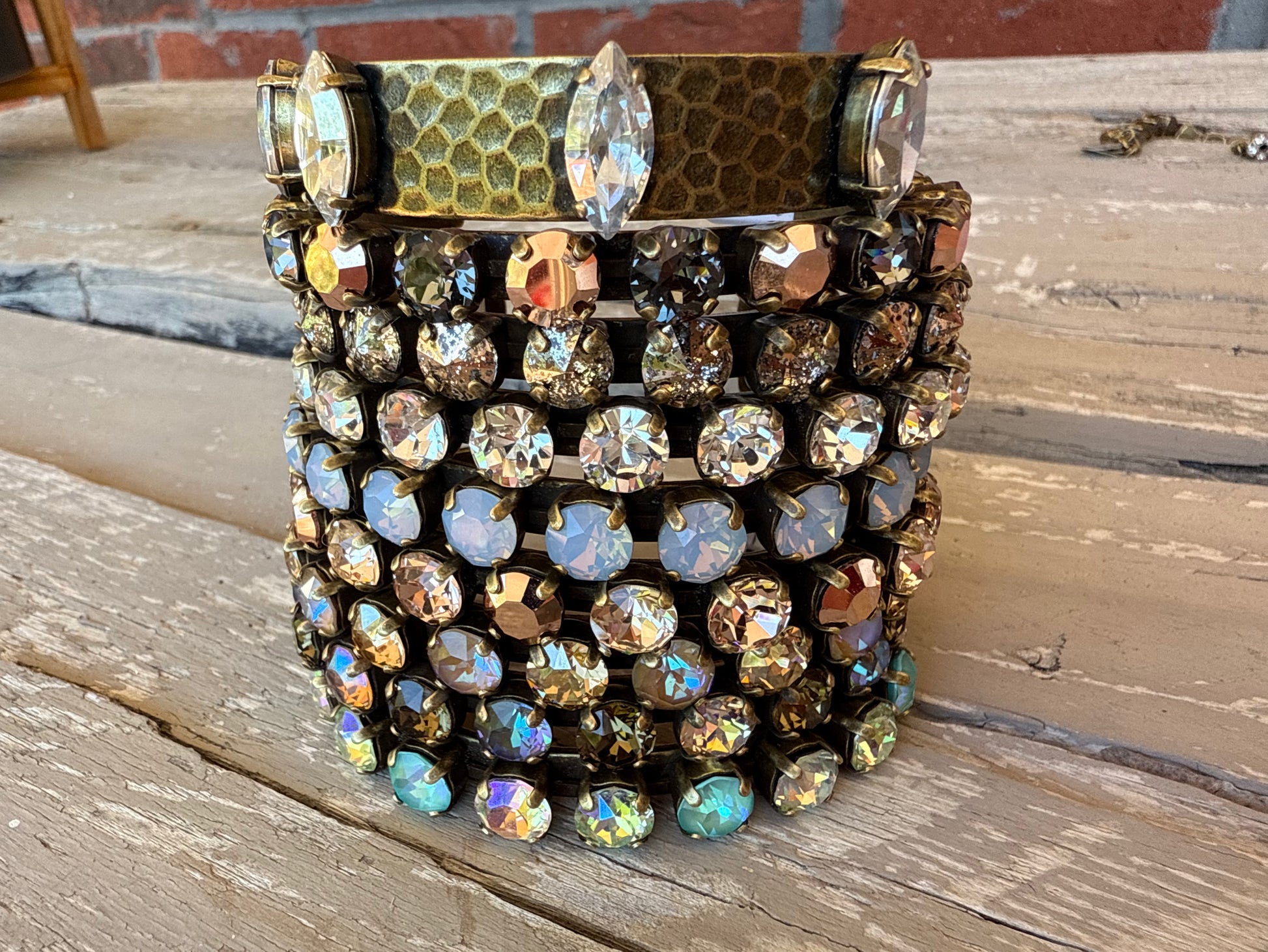 Addison Antique Gold Cuff Bracelet - Shabby To Chic Jewelry
