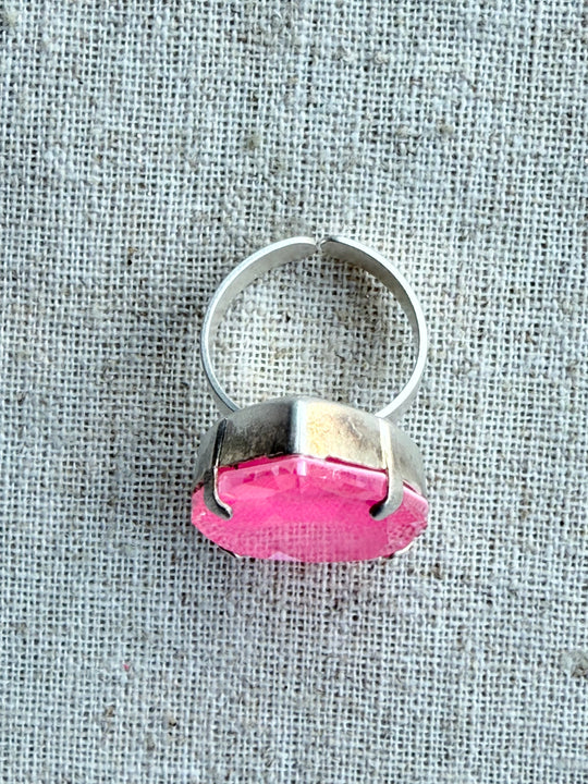Jill  Pear Crystal Cocktail Ring