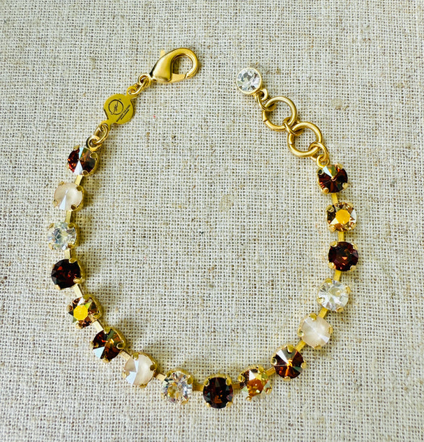 Toffee Crystal Tennis Bracelet