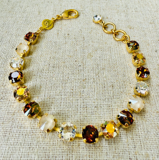 Toffee Crystal Tennis Bracelet