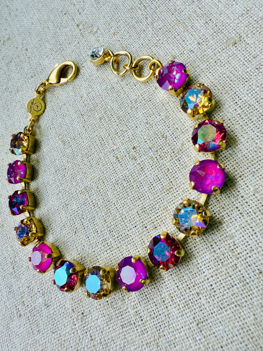 Raspberry Crystal Tennis Bracelet
