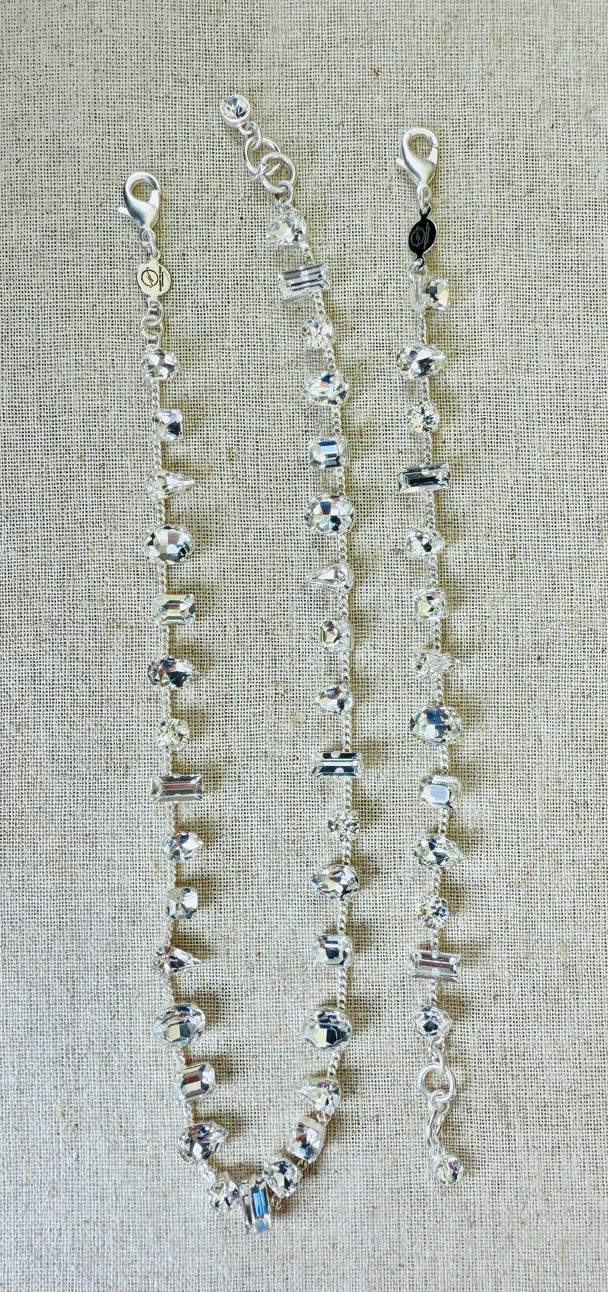 Ashley Mixed Settings Necklace and Bracelet Set