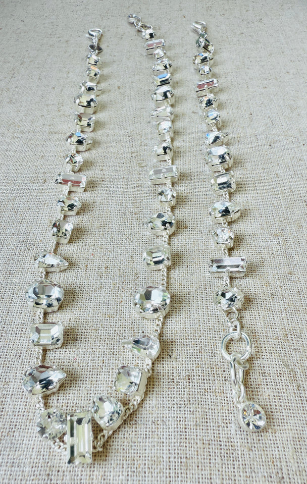 Ashley Mixed Settings Necklace and Bracelet Set
