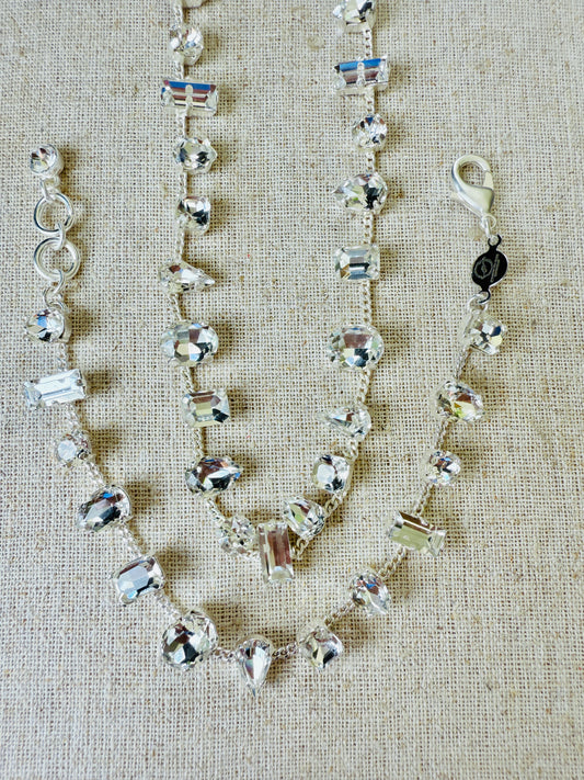 Ashley Mixed Settings Necklace and Bracelet Set