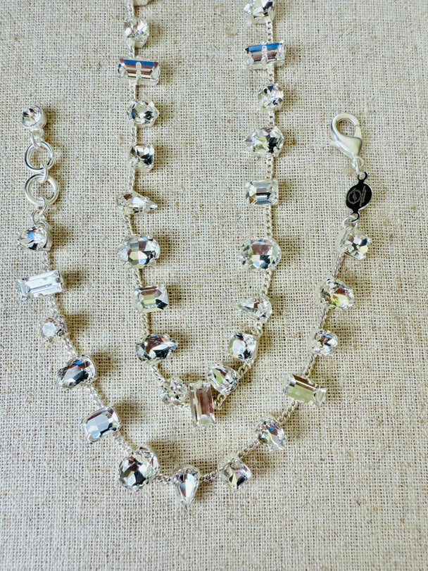 Ashley Mixed Settings Necklace and Bracelet Set