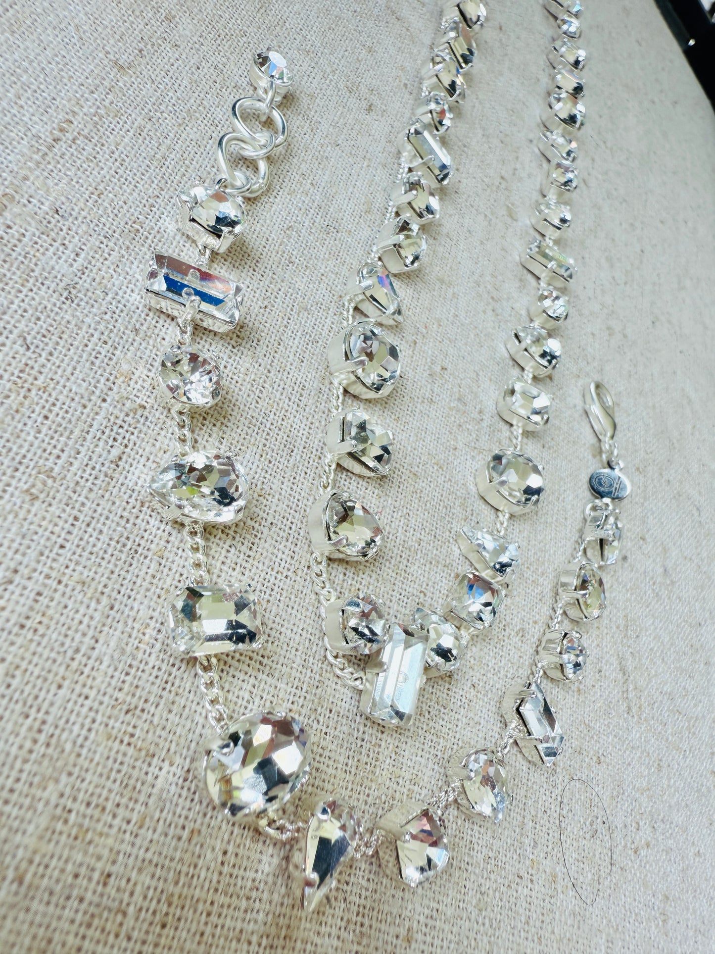 Ashley Mixed Settings Necklace and Bracelet Set