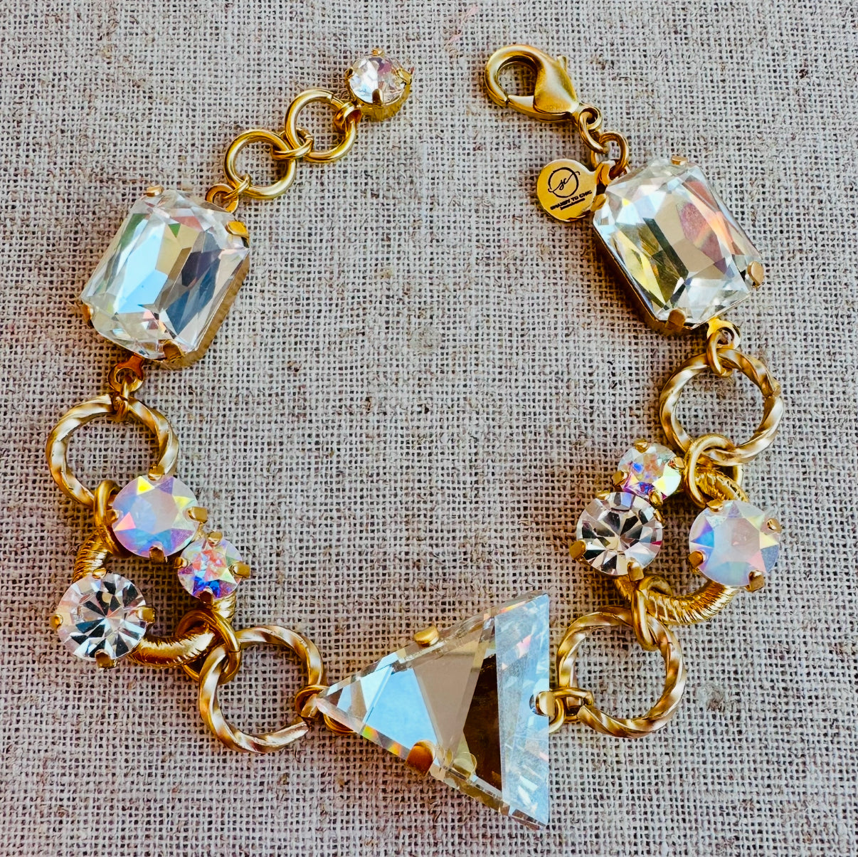 Bridgette Australian Crystal Link Bracelet - Shabby To Chic Jewelry