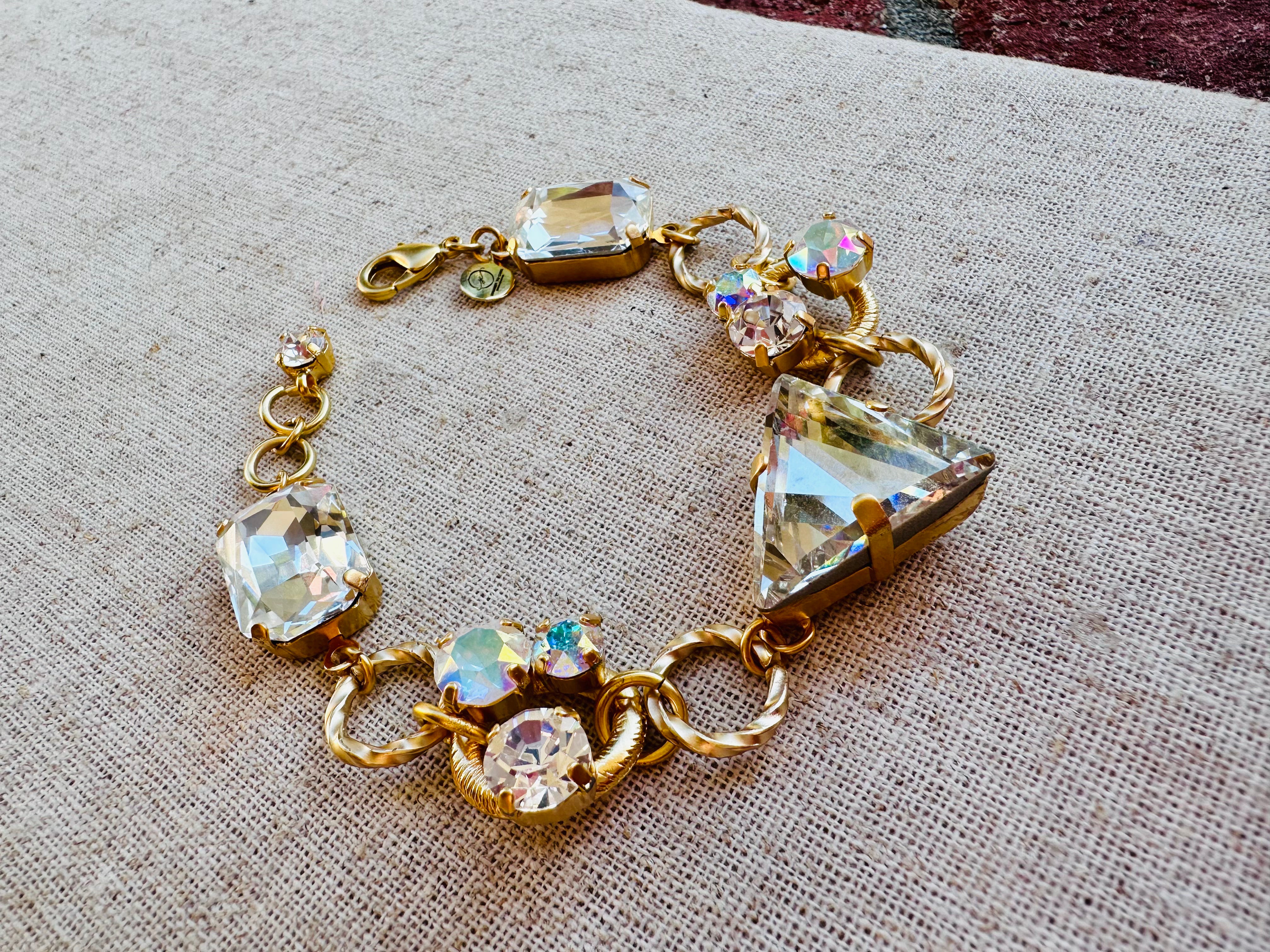 Bridgette Australian Crystal Link Bracelet - Shabby To Chic Jewelry