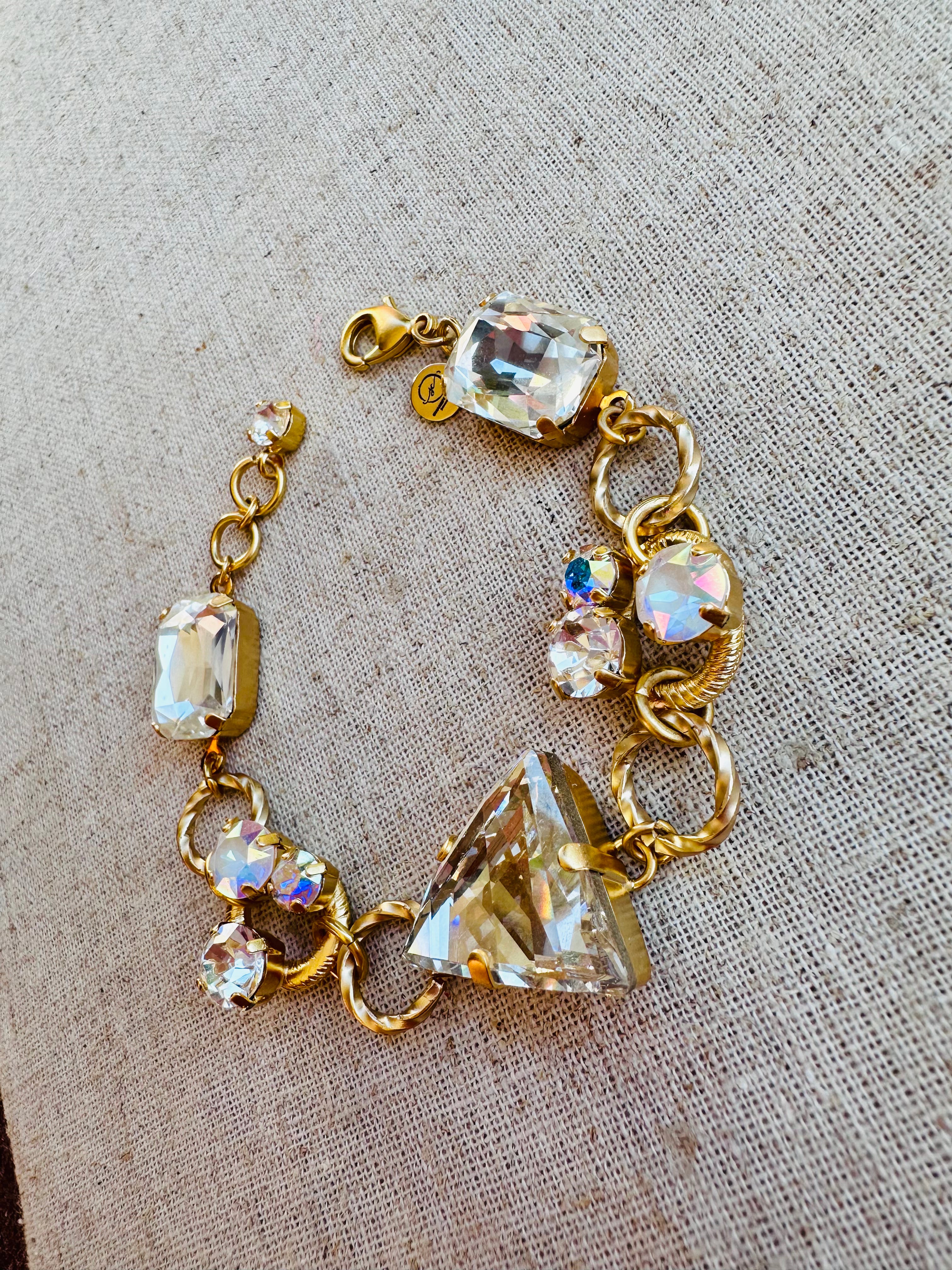 Bridgette Australian Crystal Link Bracelet - Shabby To Chic Jewelry