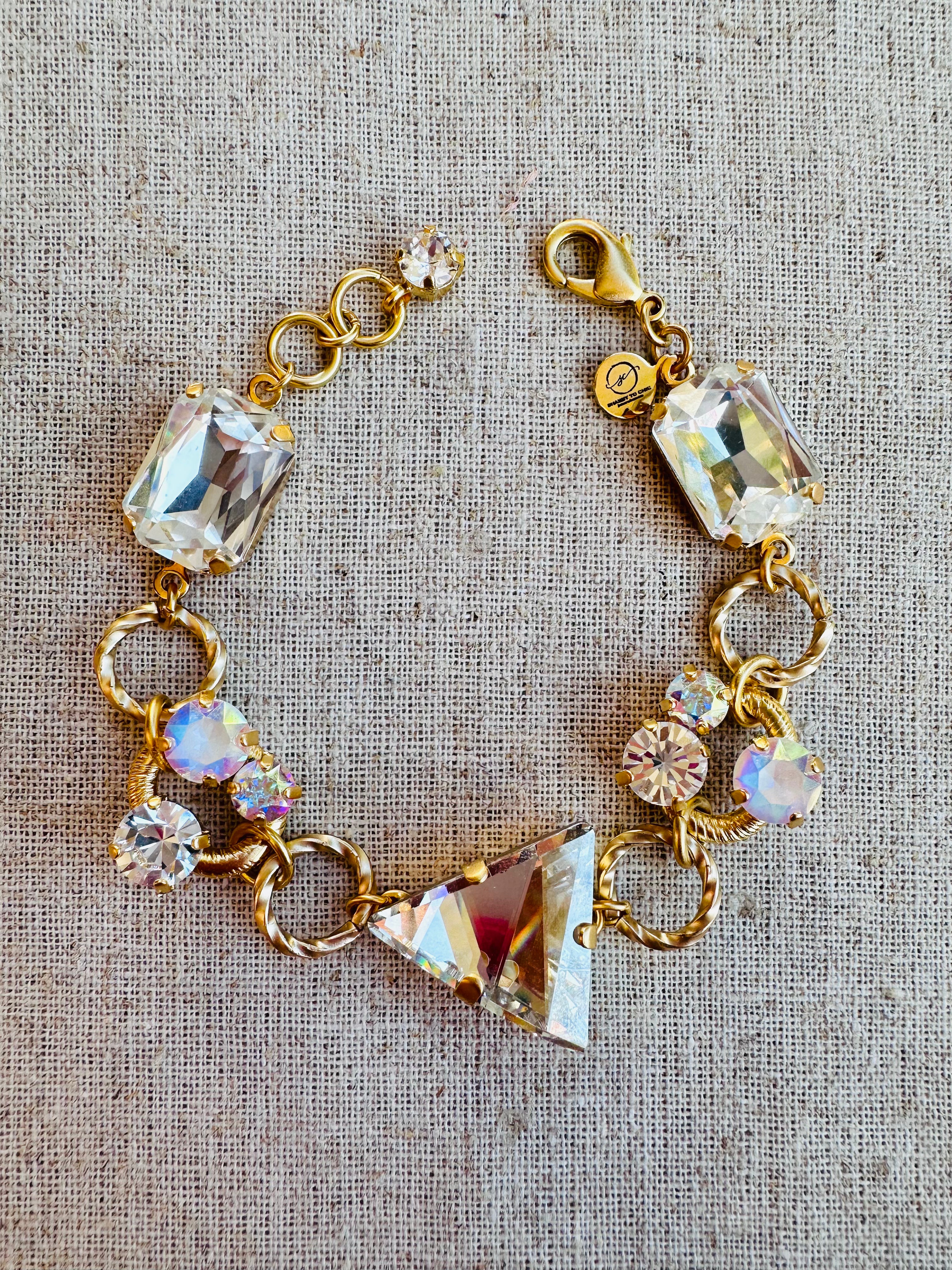 Bridgette Australian Crystal Link Bracelet - Shabby To Chic Jewelry