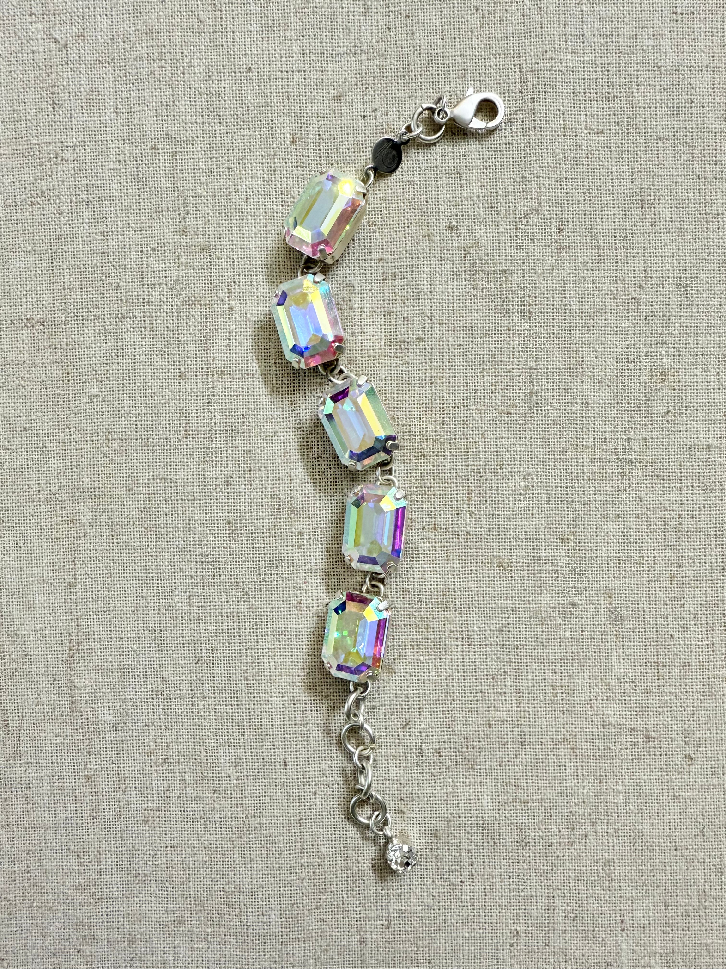 Helena Octagon Cut Crystal Tennis Bracelet - Shabby To Chic Jewelry