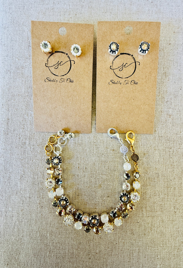 Kya • Crystal Bracelet • Earrings• Bracelet