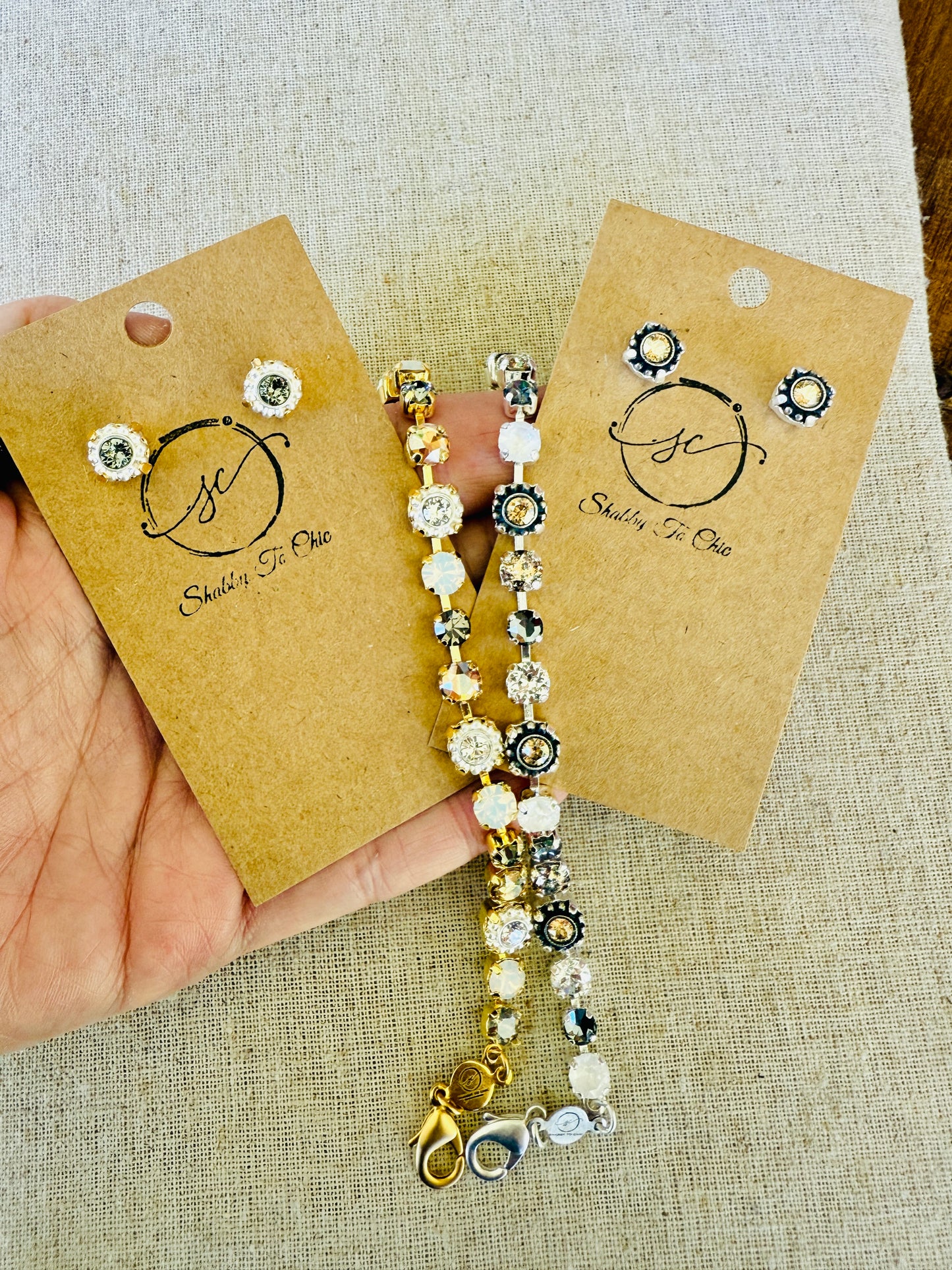 Kya • Crystal Bracelet • Earrings• Bracelet