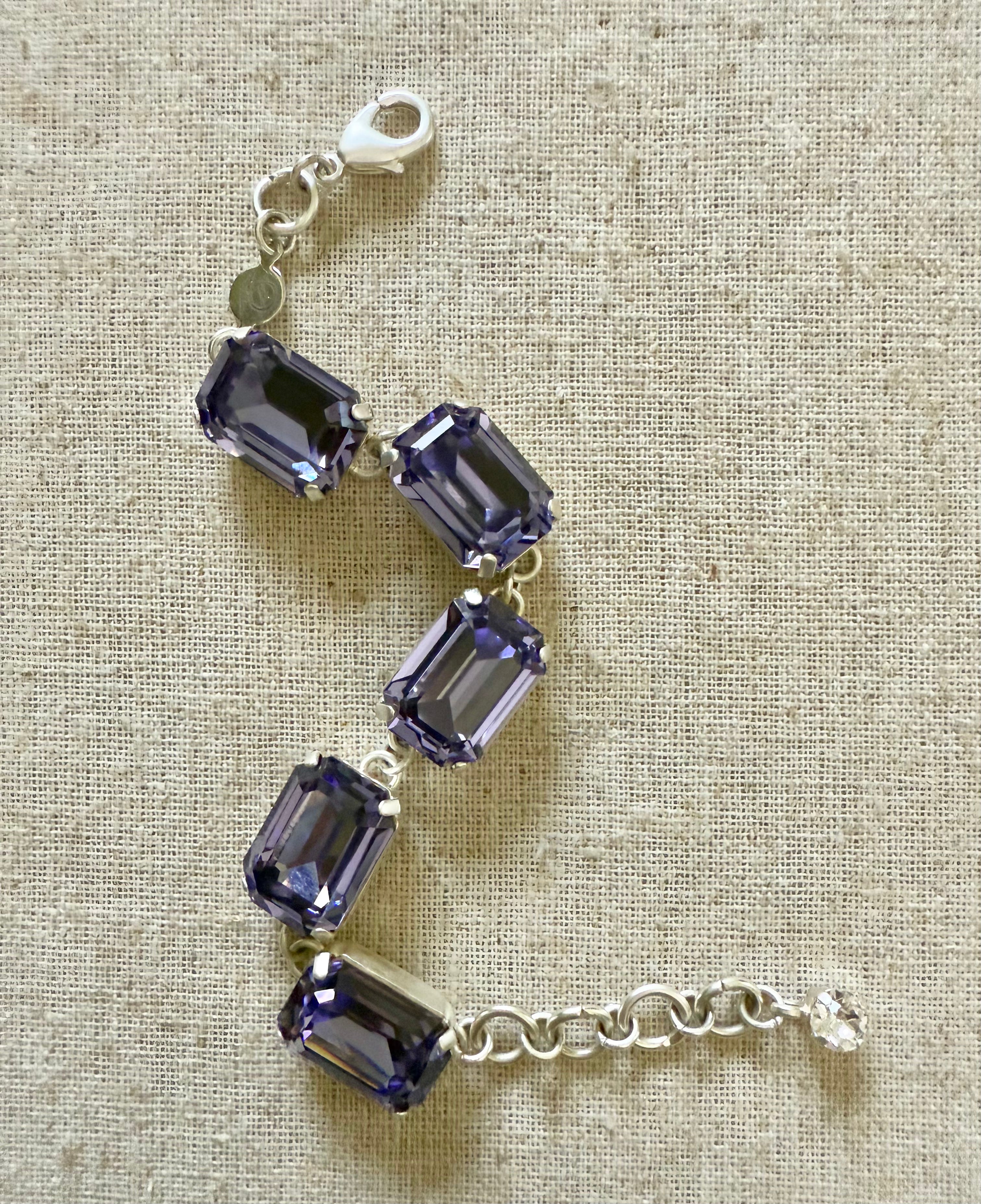 Viola Octagon Cut Crystal Bracelet - Shabby To Chic Jewelry