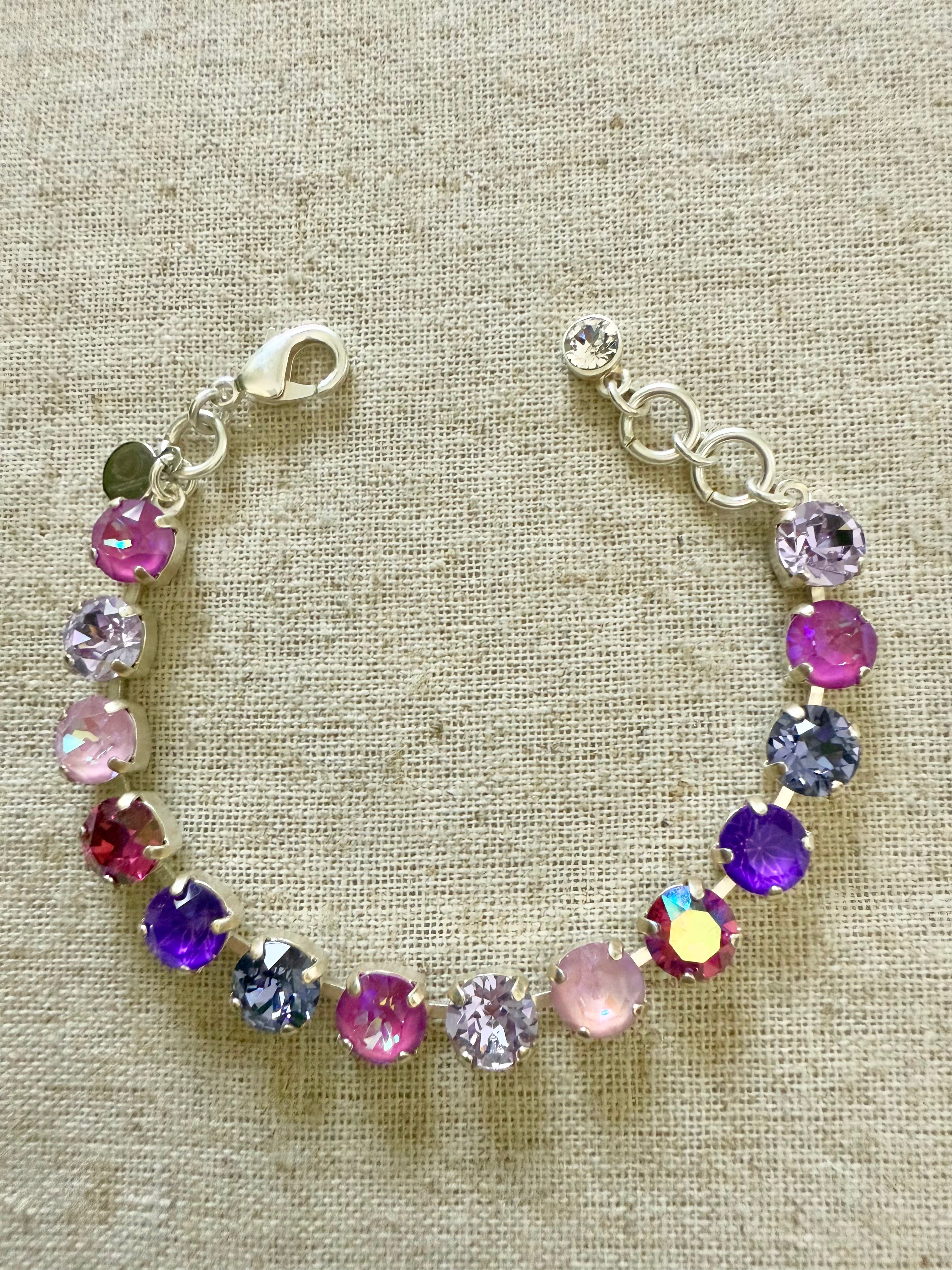 Penelope Silver Crystal Tennis Bracelet - Shabby To Chic Jewelry