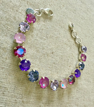 Penelope Silver Crystal Tennis Bracelet - Shabby To Chic Jewelry
