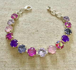 Penelope Silver Crystal Tennis Bracelet - Shabby To Chic Jewelry