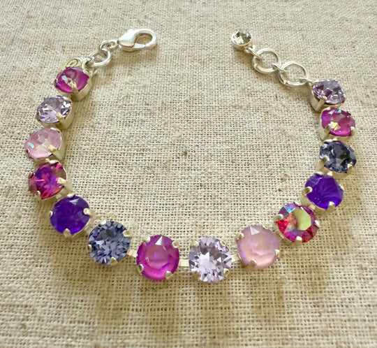 Penelope Silver Crystal Tennis Bracelet - Shabby To Chic Jewelry